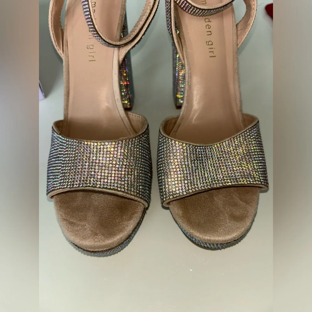 Summit Rhinestone Platform Sandals - Picture 7 of 9